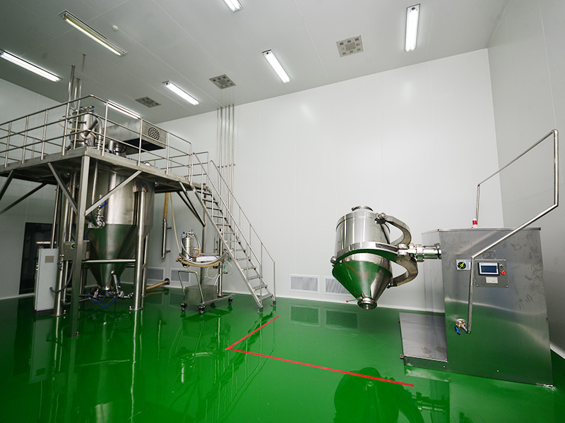 粉剂预混剂车间：：气流混淆机+三维混淆机 